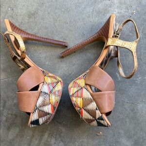 Sam Edelman Multicolor Platform Heels